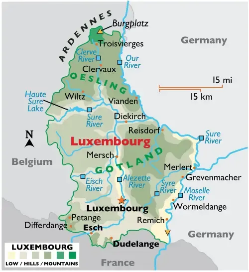 Luxembourg Map