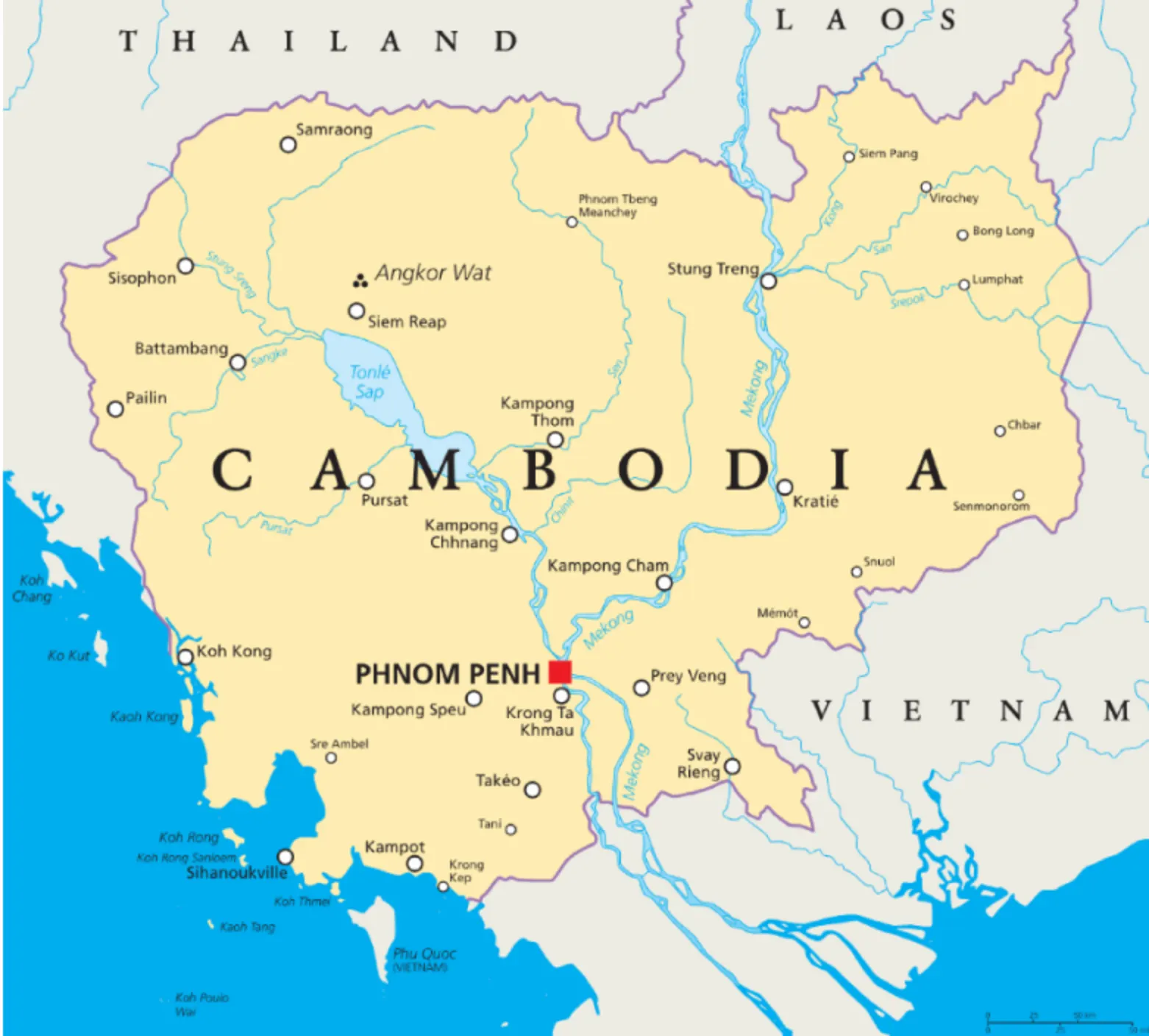 Cambodia map