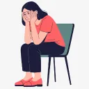 woman sitting on a chair