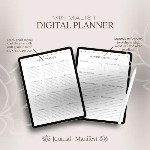 digital planner Minimalist daily weekly monthly planner journal instant download minimal shadow work inner child journal anxiety healing therapy gratitude journal digital planner self care wellness mental health ipad goodnotes notability mindfulness 