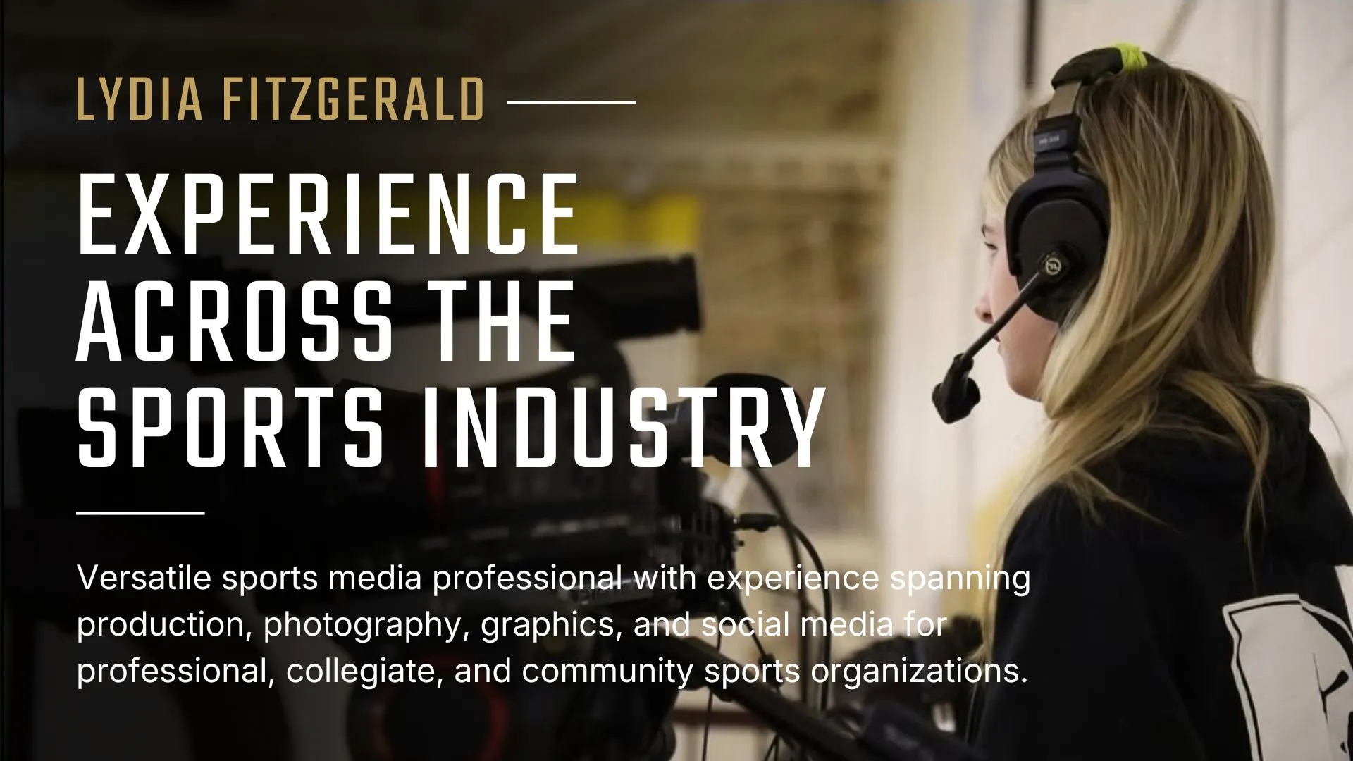 Experience in the Sports Industry