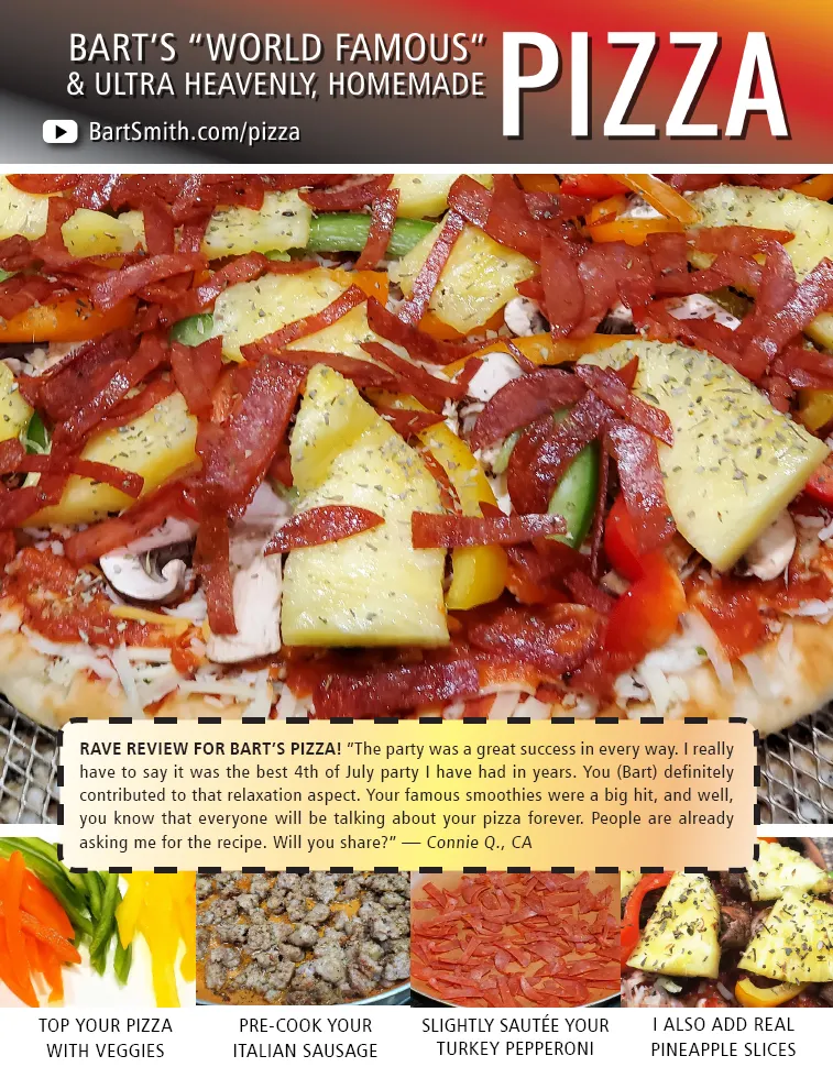 Bart Smith's Homemade Pizza Recipe Press Release