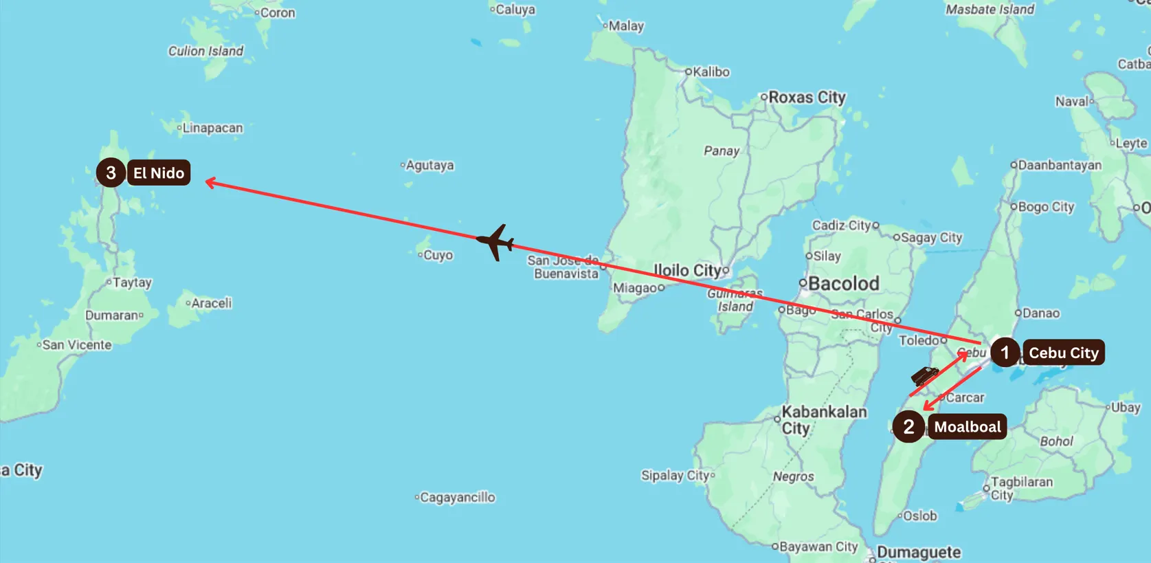 Tour route map