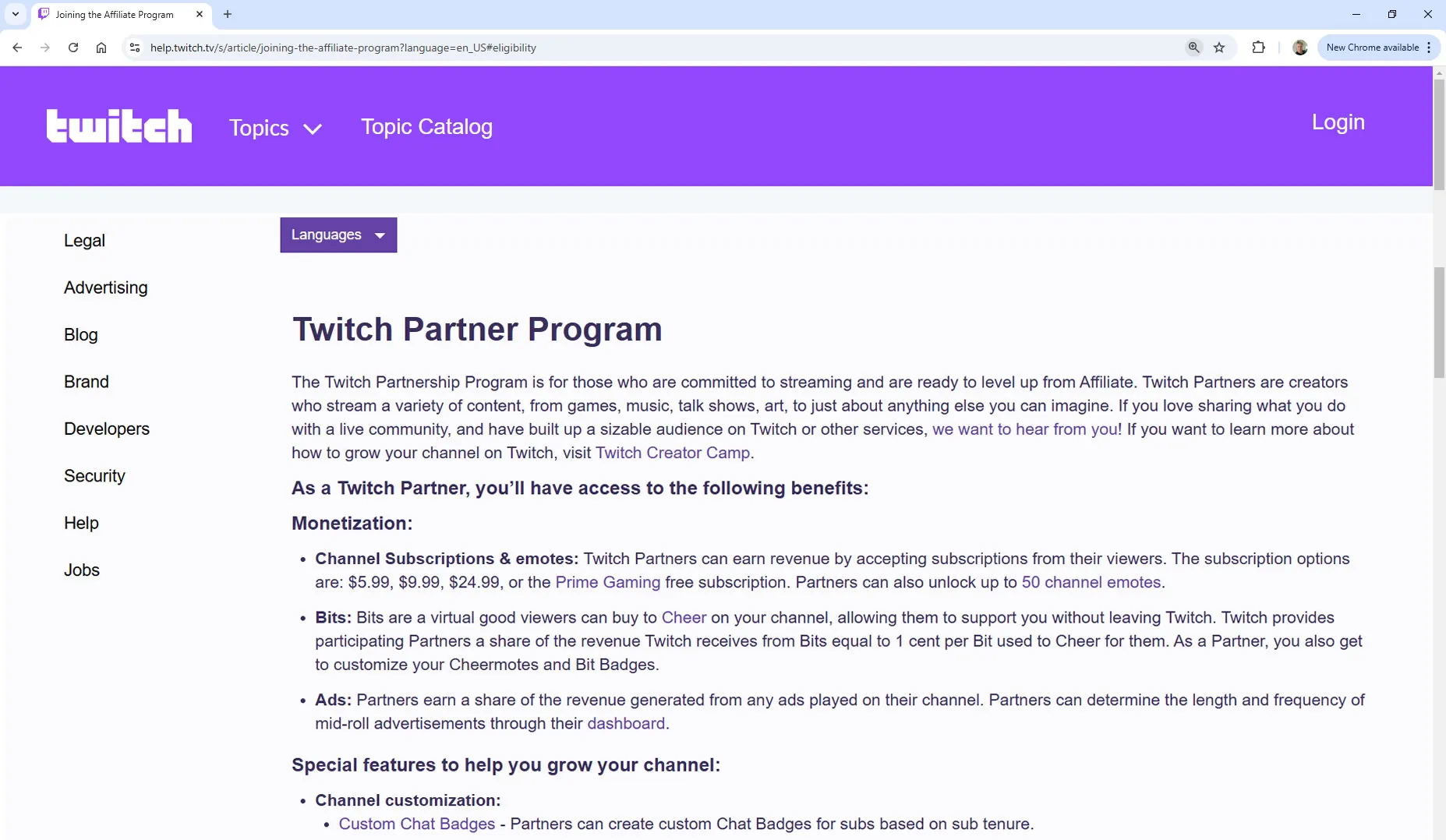 Twitch Partner Program