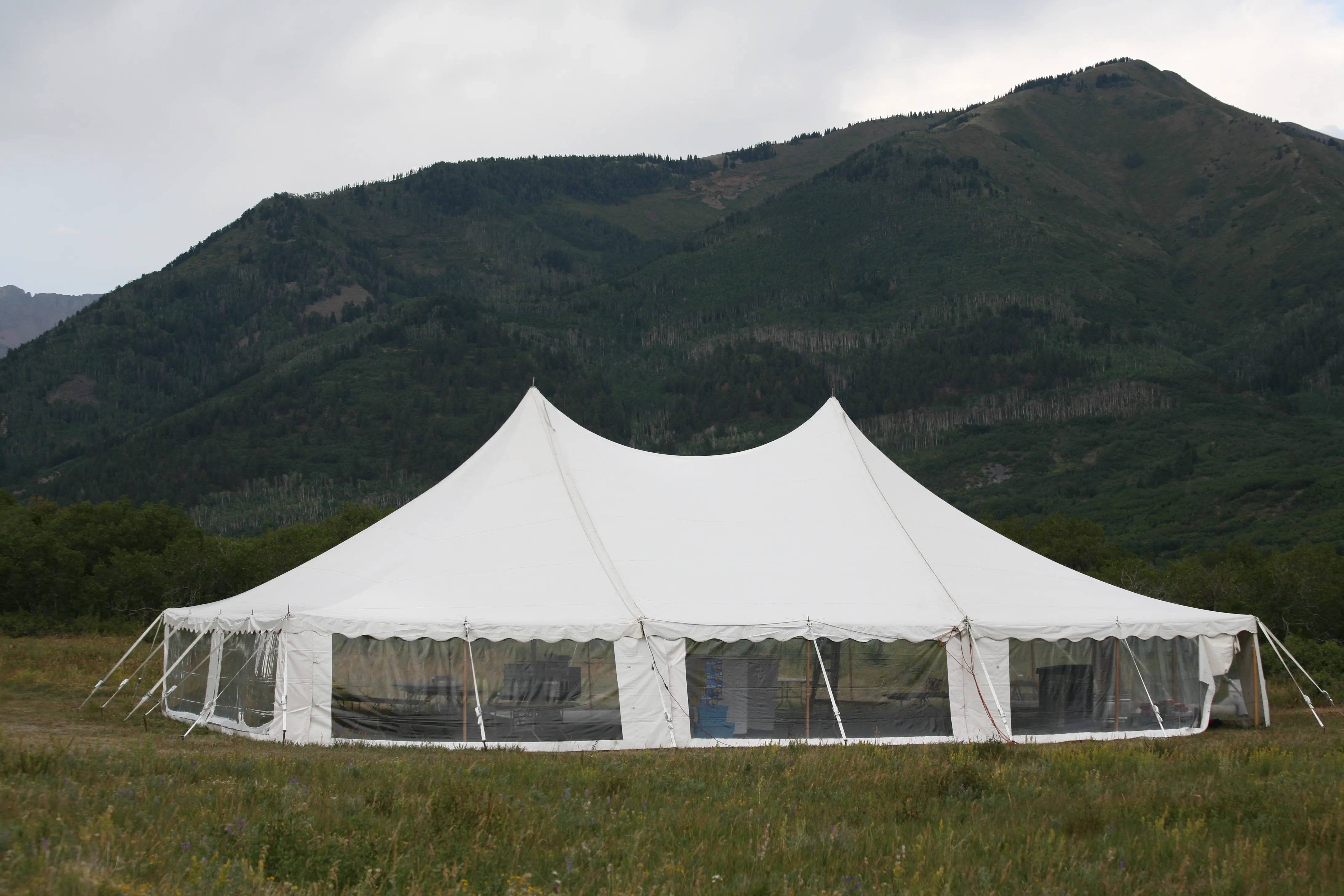 wedding reception tent (daytime)