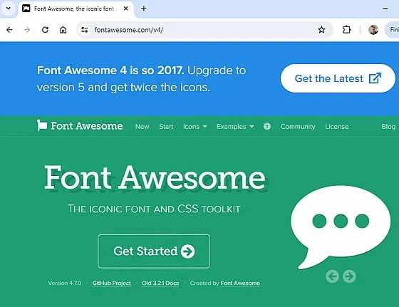 → FontAwesome.com (v4)