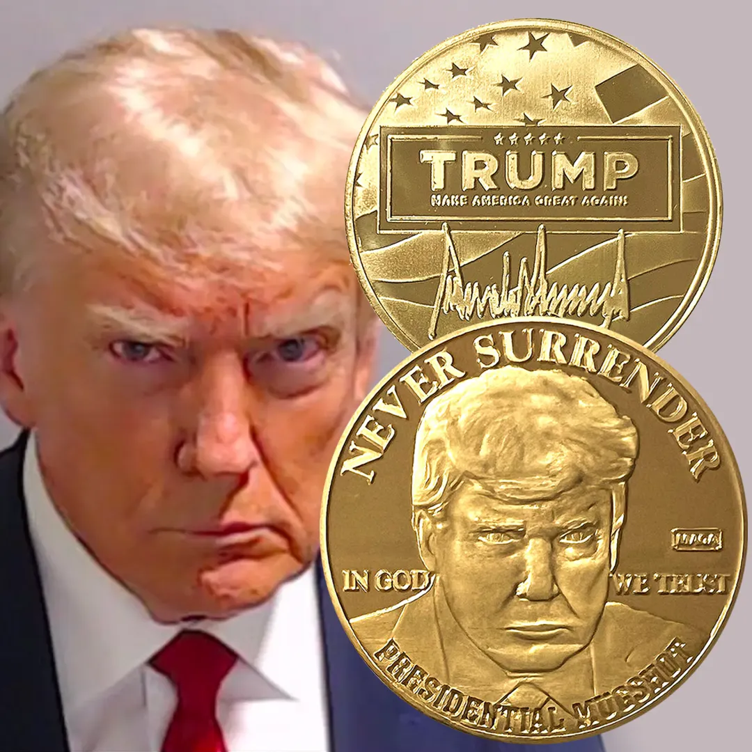 Trump Mugshot 2024 Gold Coin