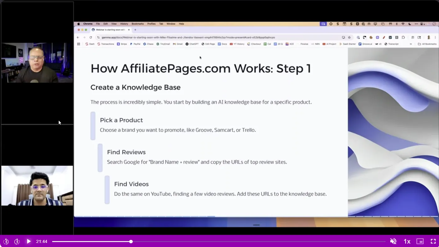 affiliate pages