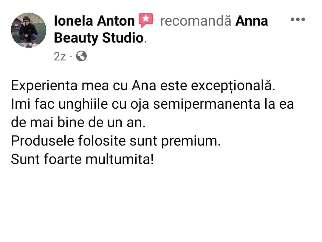 recenzie facebook annabeautystudio.ro