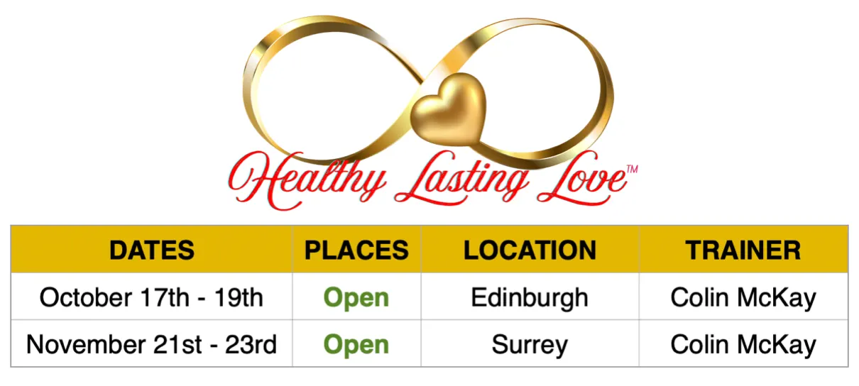 Healthy Lasting Love Training Dates