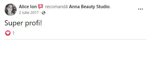 recenzie facebook annabeautystudio.ro