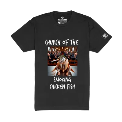 Church of the Smoking Chicken Fish Tshirt