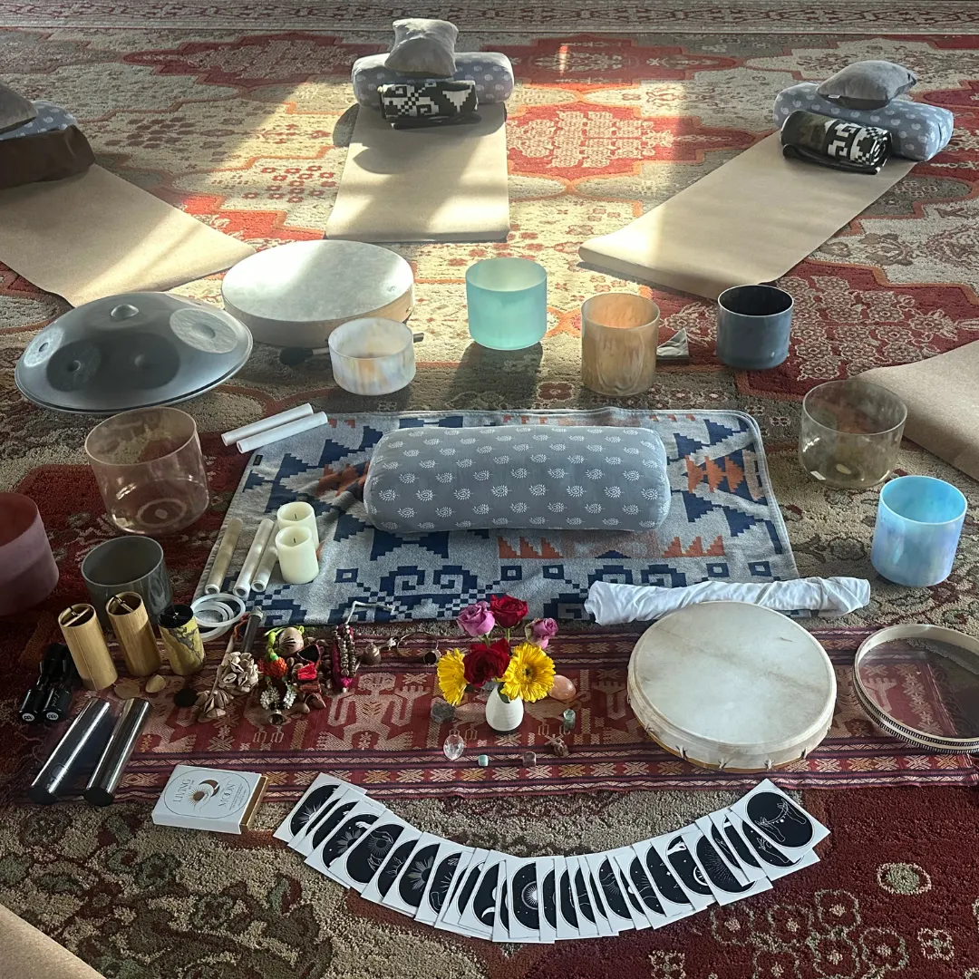 Sound Bath Setup in Mammoth Lakes, CA