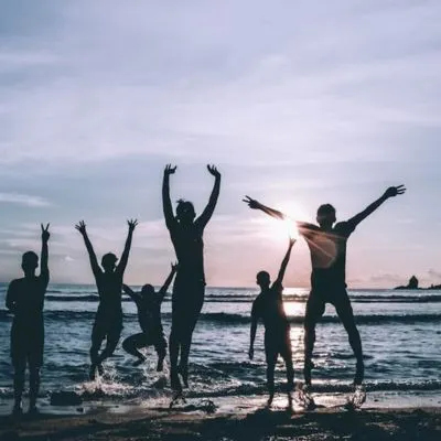 men and woman at the beach