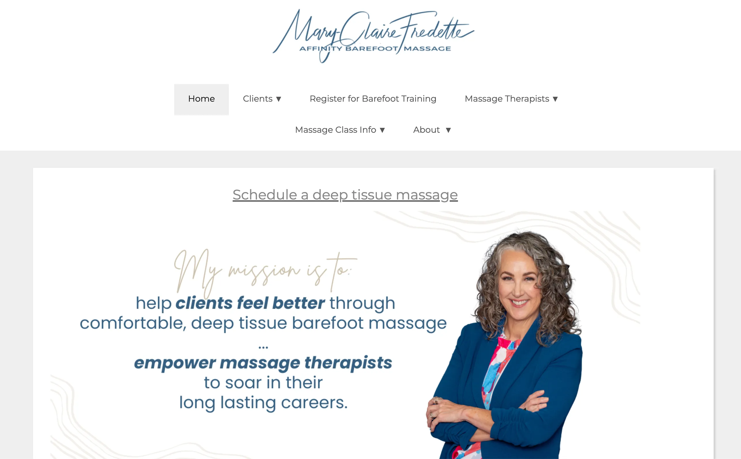 Mary-Claire Fredette, massage coach