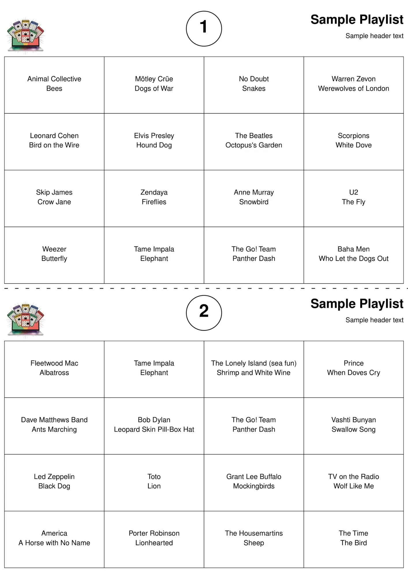 create your own playlists with 4x4 grid