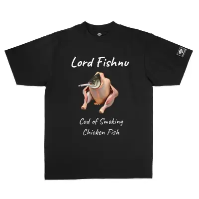 Lord Fishnu Cod of Smoking Chicken Fish shirt