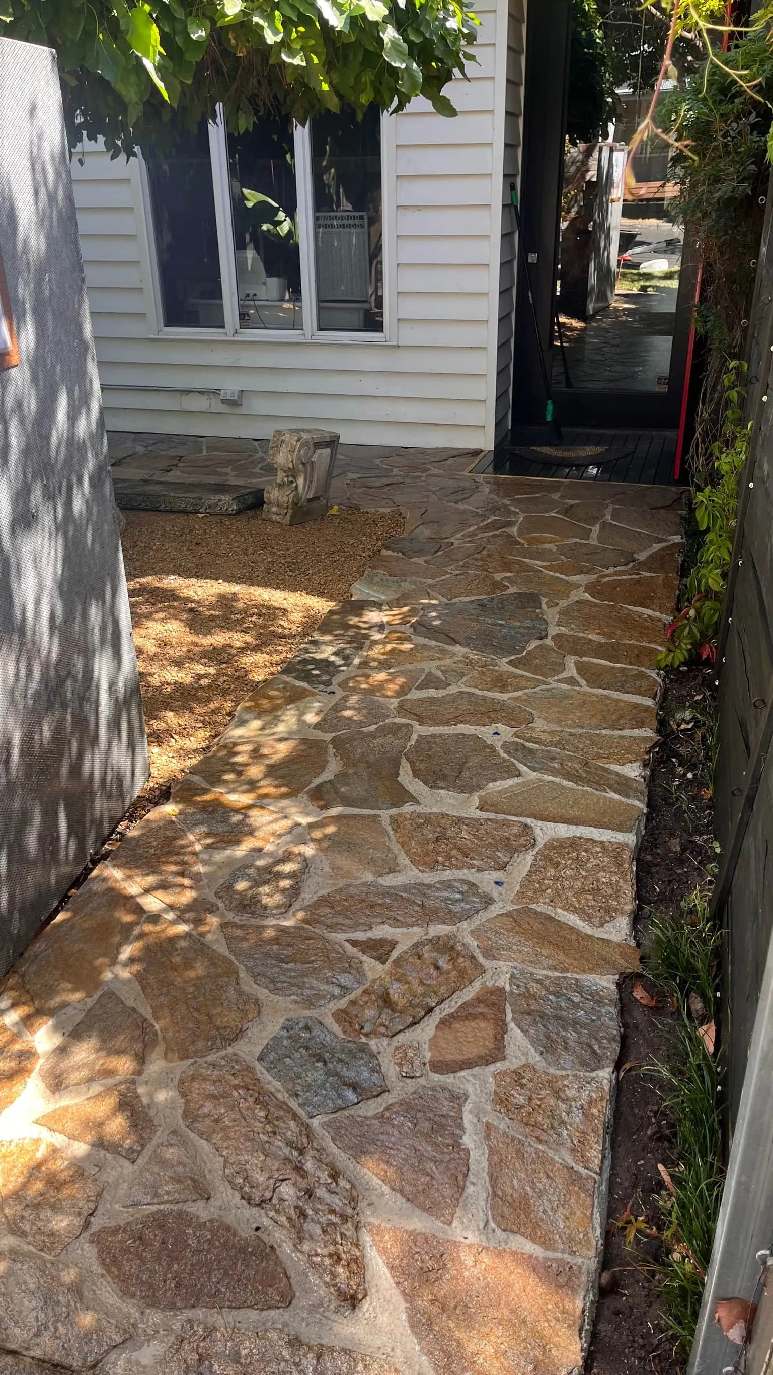 Paving and tiling in various patterns and materials