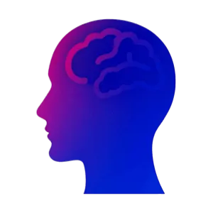 <alt=“Gradient icon of a human head and brain representing strategic intelligence for modern marketing.”>