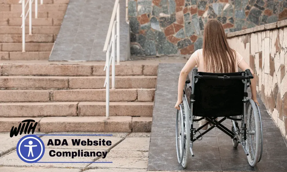 woman in wheelchair with ramp accessabilty