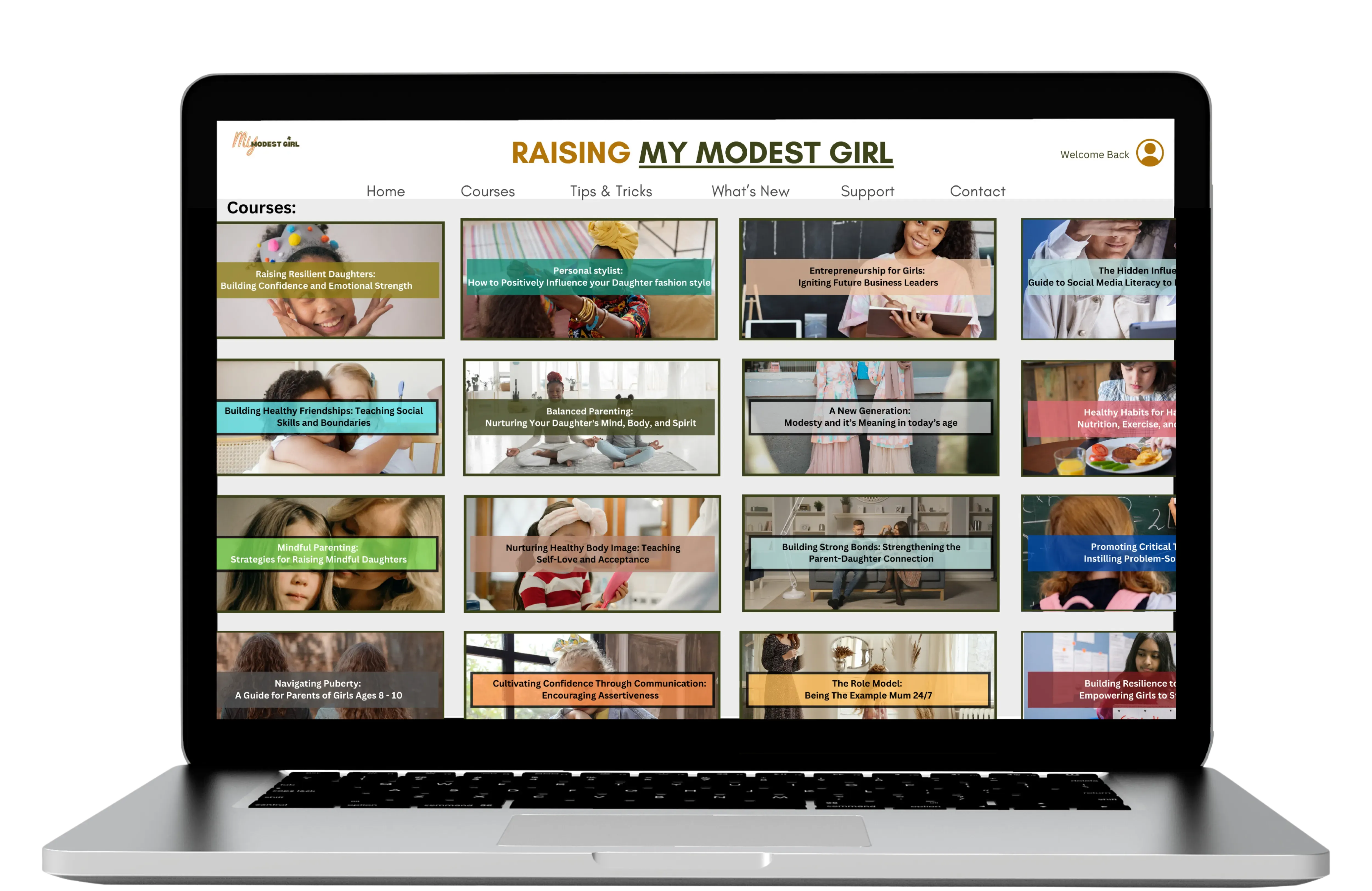 Raising My Modest Girl Course membership site image