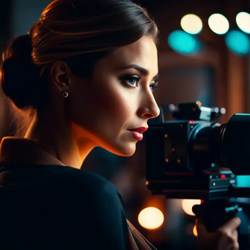 Woman preparing to record online course