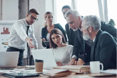 People working in the office