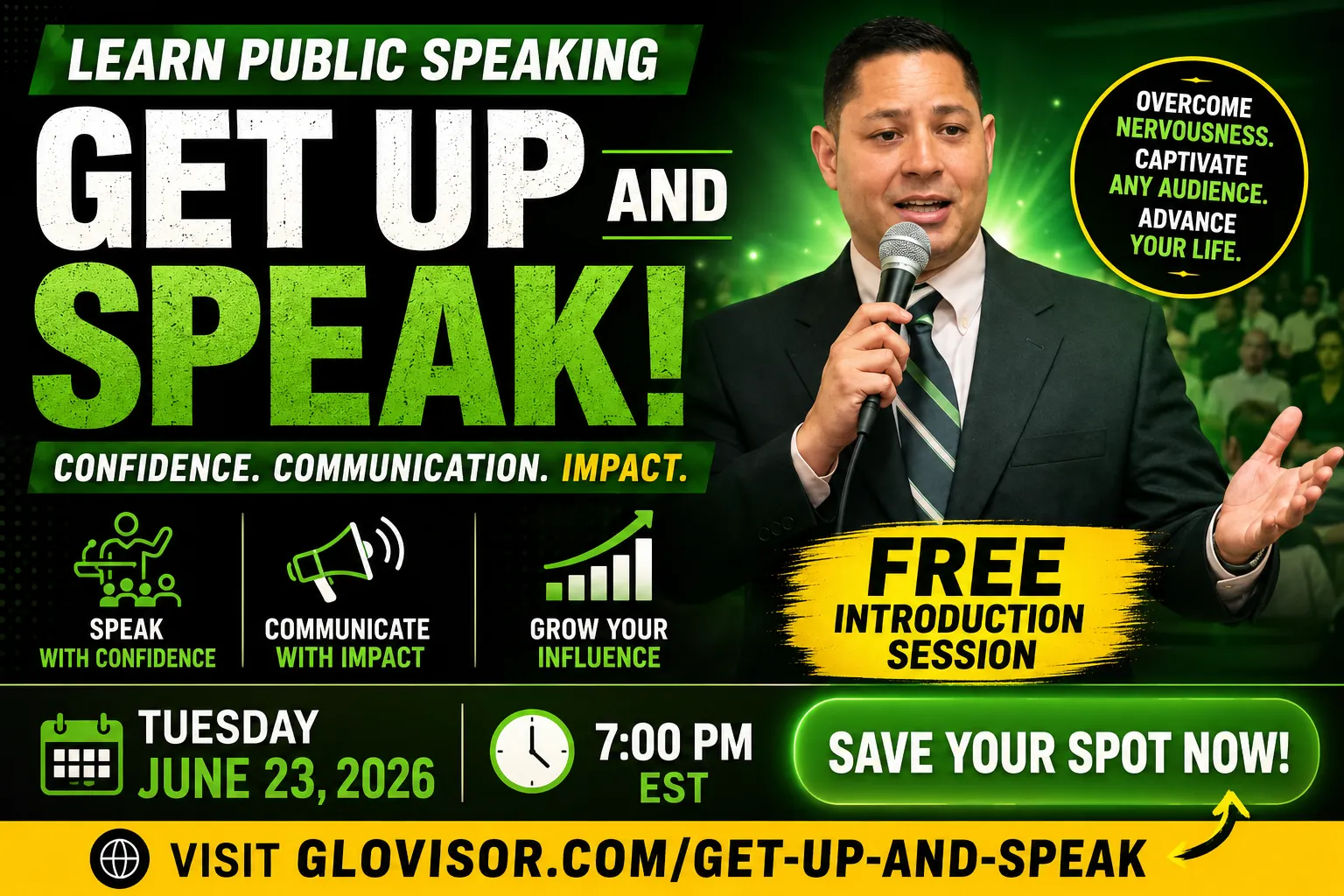 Get Up and Speak Intro Ad