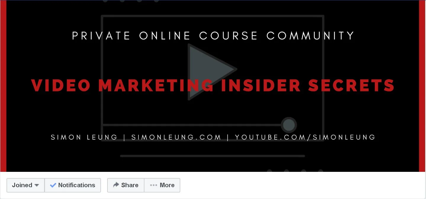 Video Marketing Insider Secrets Private Online Course Community Facebook Group