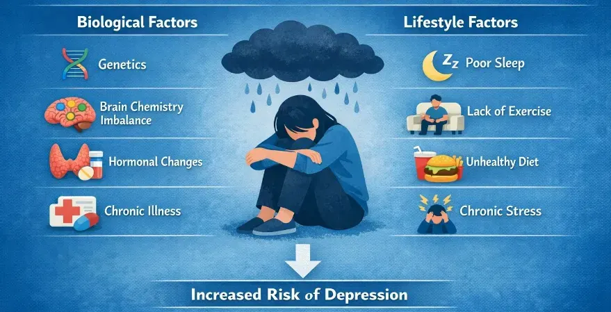 The Biological and Lifestyle Factors that contribute to depression