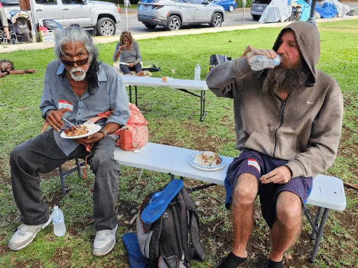 Joseph and Paul enjoying lunch August 26 2023 512x384 c