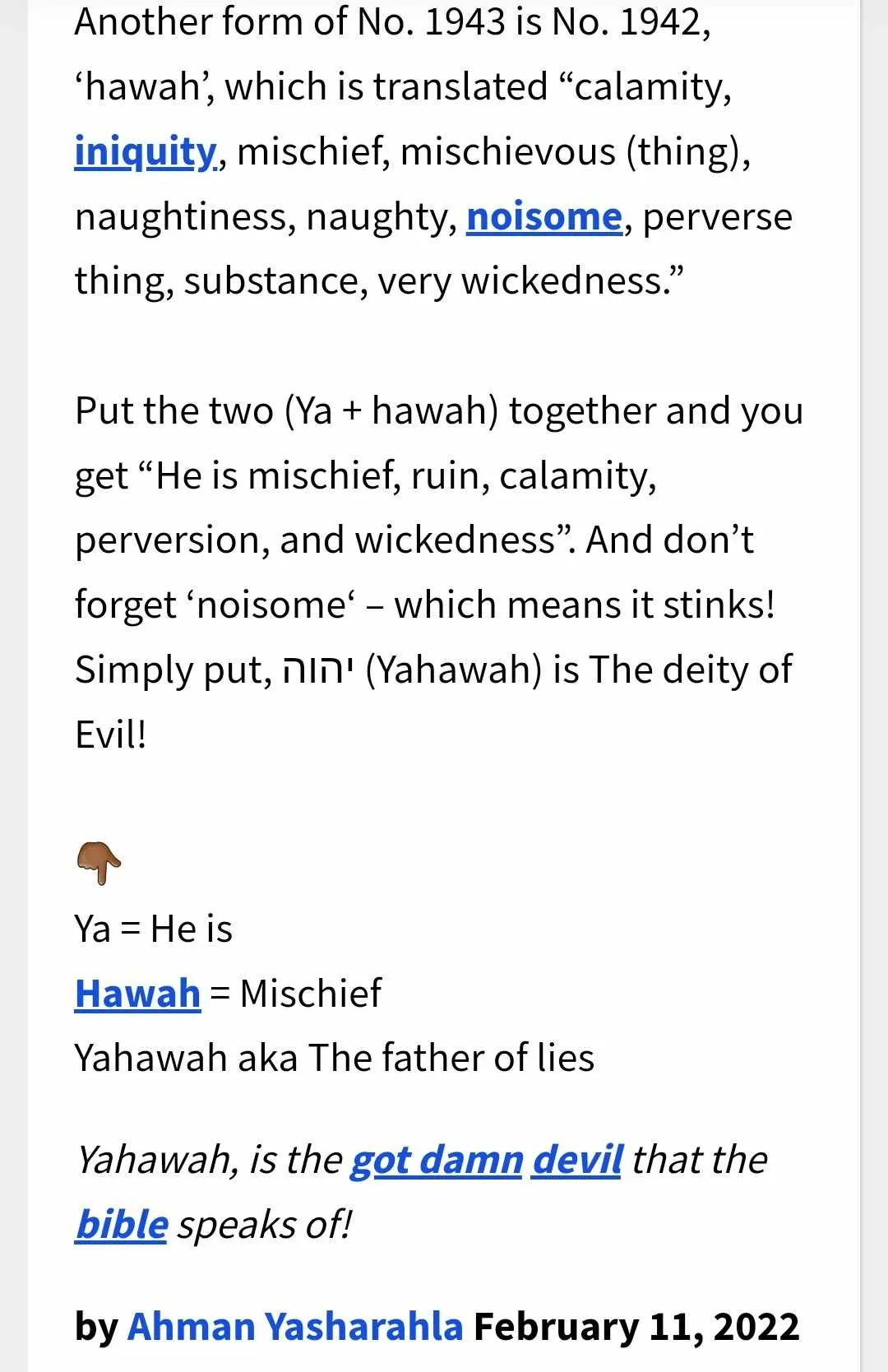 Yahawah 4