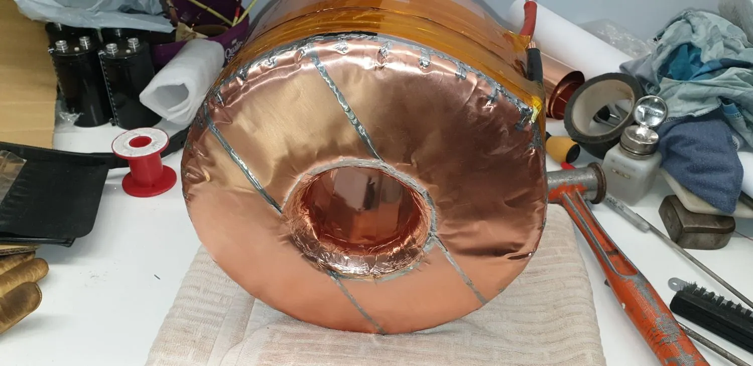 Large Toroid Wrapped In Copper