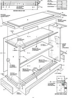 traditional bookcase plan