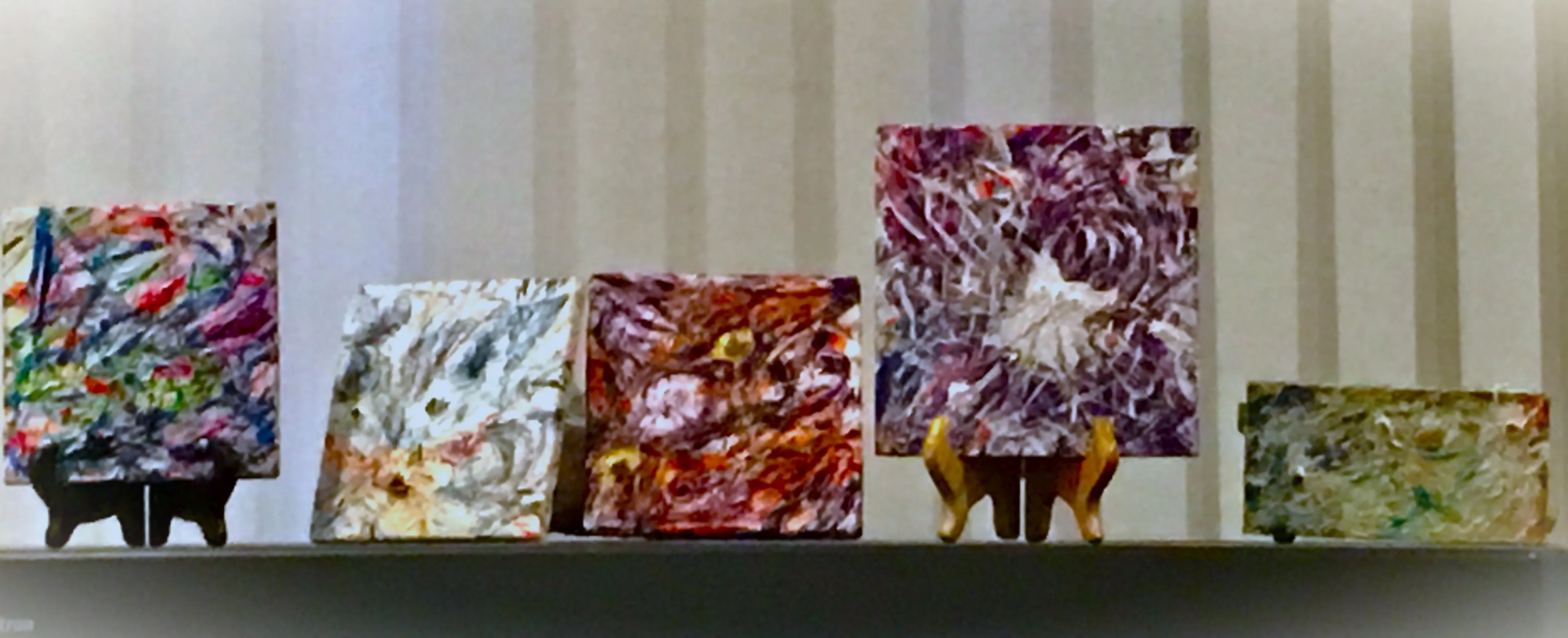 3D mixed media & acrylic on wood paintings