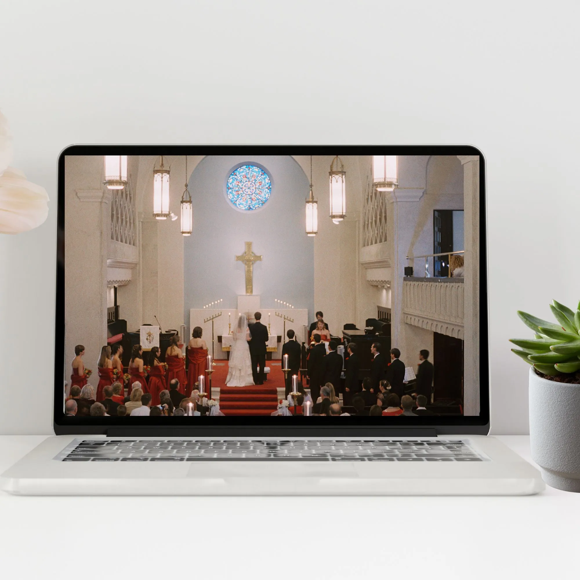 Virtual wedding church service