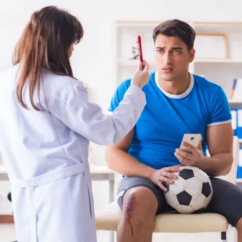 doctor examination for concussion