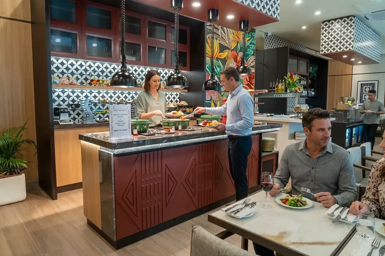 Guests enjoying an Executive Lounge Buffet