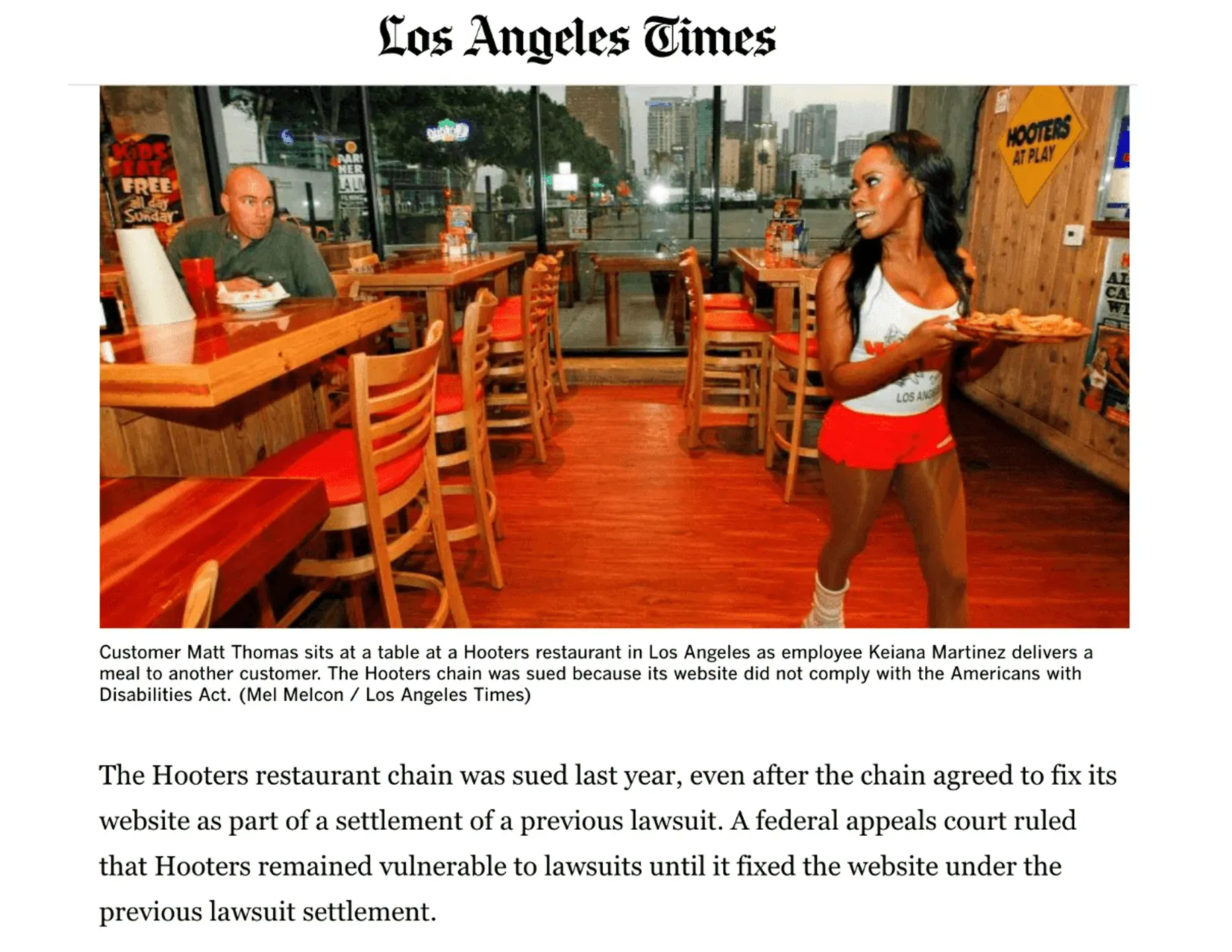 hooters lawsuit article