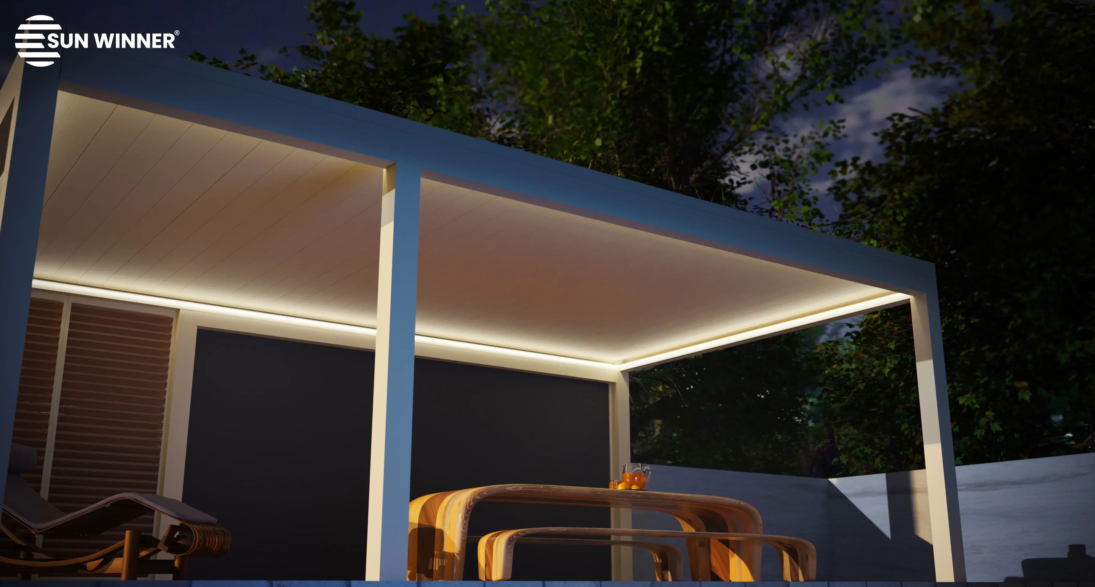 pergola z odmičnimi lamelami