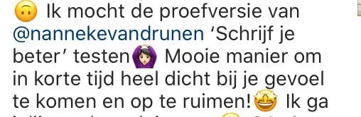 Ervaring deelnemer Schrijf jezelf beter