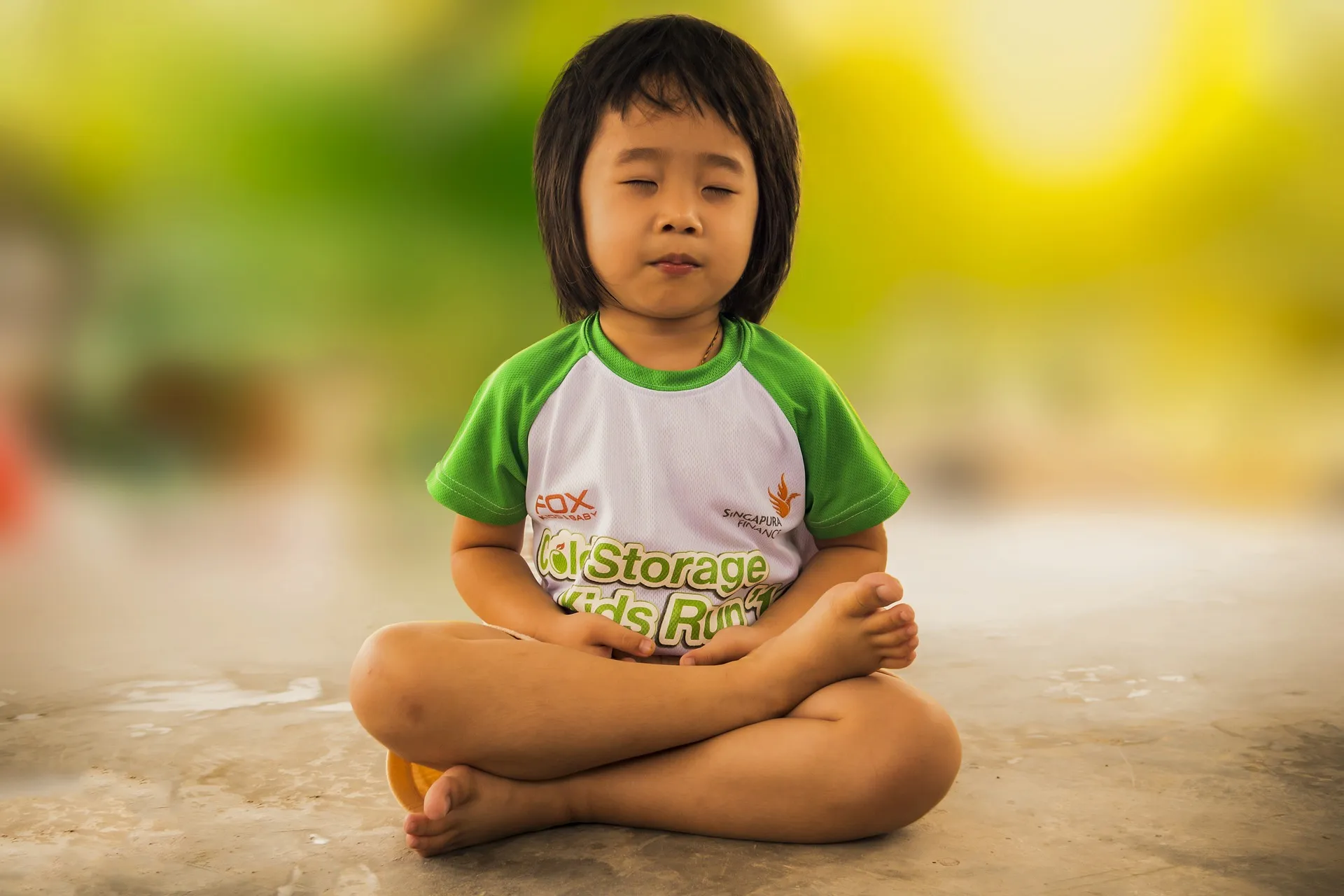 A child seeking inner peace and balance