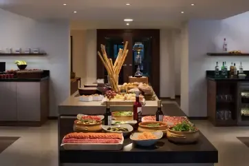 Budapest Marriott Hotel M Club Lounge Food Display