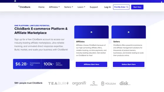 ClickBank affiliate marketing landing page design