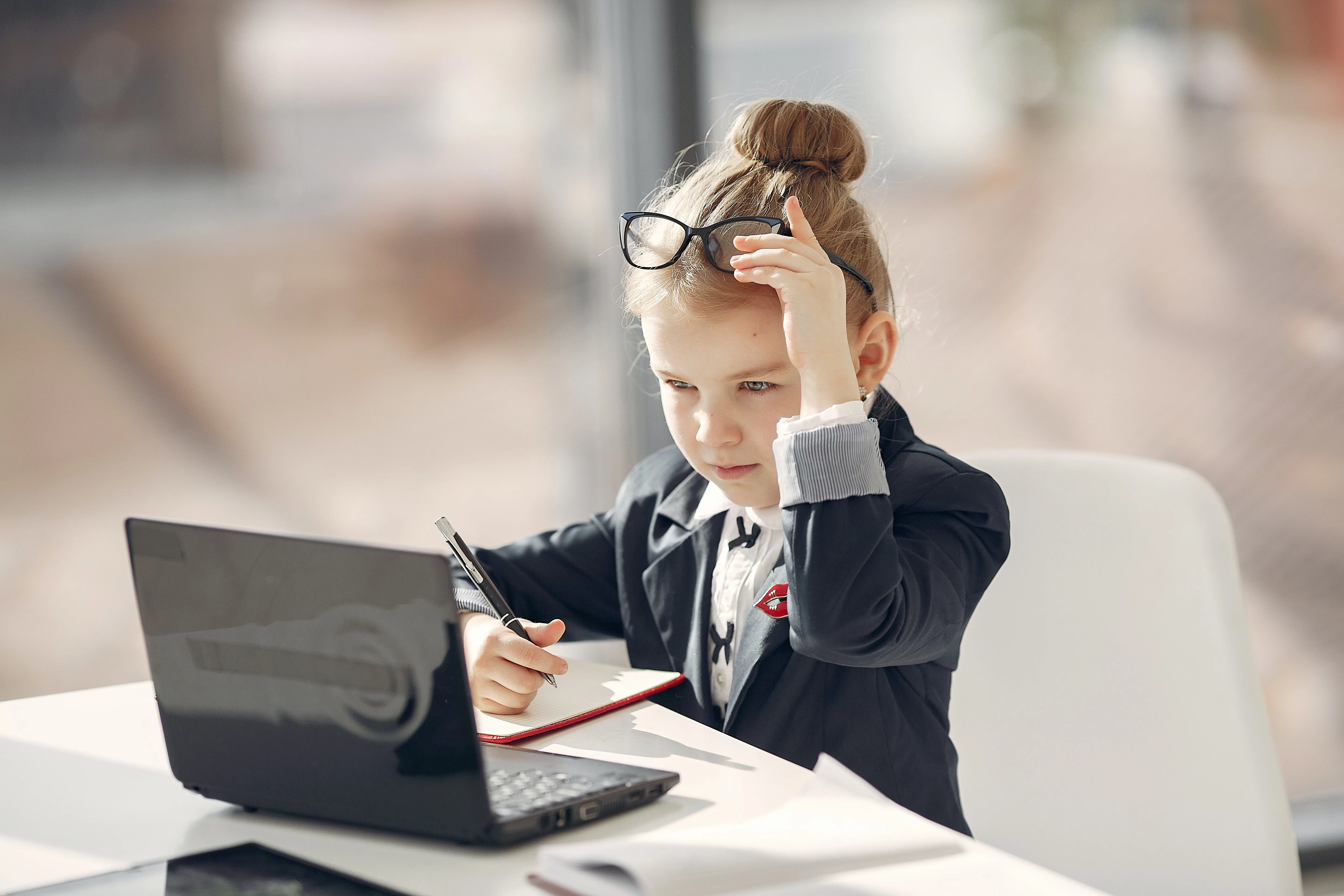 Business Girl on her laptop