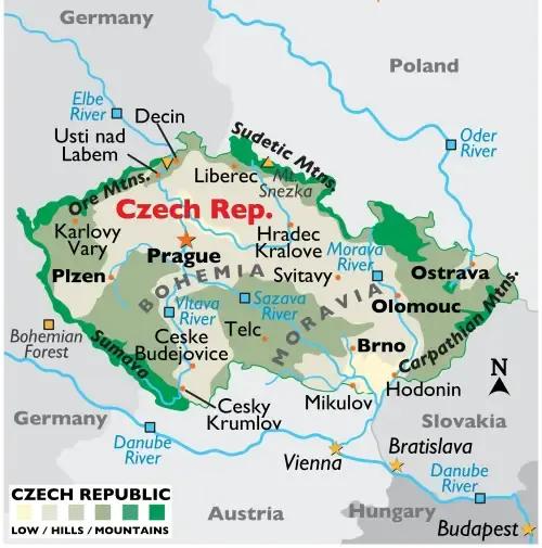 Czechia map