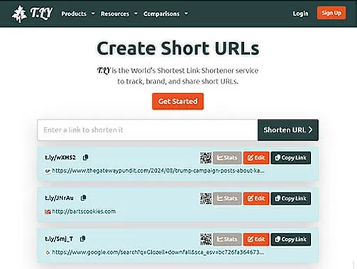 T.ly (Create Short URLs)