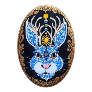 Delft Jackalope by Donna Dery