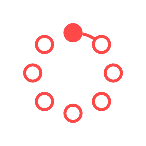 circle with 1 solid red circle