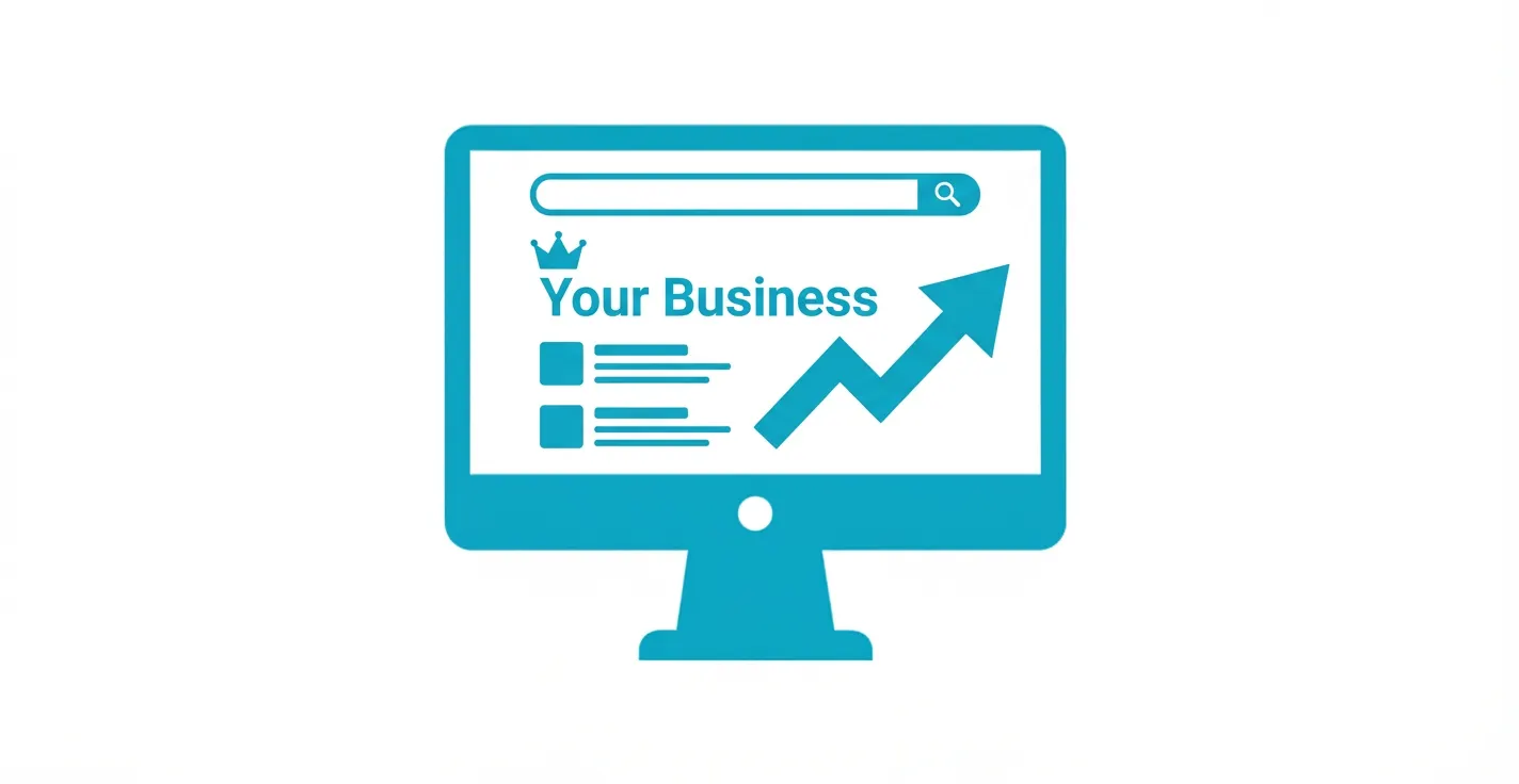 Google ranking for businesses vector